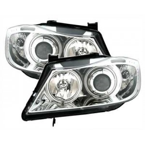 BMW E90/E91 předn&iacute; světla CCFL ANGEL EYES, chrom