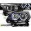 Přední čirá světla BMW E60, E61 03-04 XENON CCFL, černá