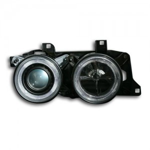 BMW E32 předn&iacute; světla ANGEL EYES, čern&aacute;