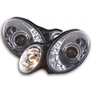 Čir&aacute; optika DEVIL EYES Mercedes Benz W211 E-tř 02-06 &ndash; chrom