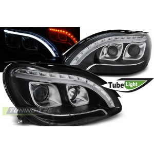 Čir&aacute; světla Mercedes Benz W220 S-tř. 98-05 TUBE LIGHT, čern&aacute;