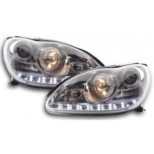 Předn&iacute; čir&aacute; světla Mercedes Benz W220 S-tř. 02-05 XENON, čern&aacute;
