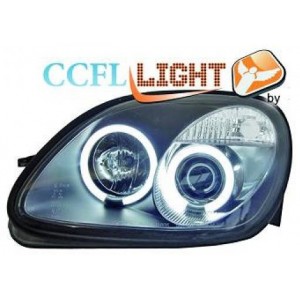 Předn&iacute; čir&aacute; světla Mercedes Benz R170 SLK 96-04 CCFL, čern&aacute;