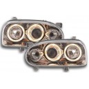 Předn&iacute; čir&aacute; světla VW Golf III 92-98 XENON, chrom