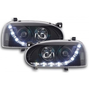 Předn&iacute; světla DEVIL EYES VW Golf III 92-98 &ndash; čern&aacute;