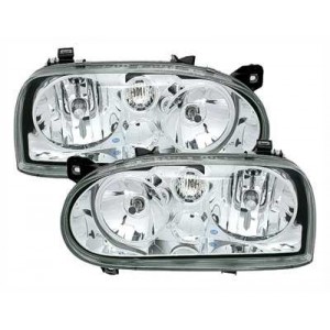 Čir&aacute; optika VW Golf 3 92-98 vzhled Golf 4 - chrom