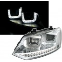 Předn&iacute; čir&aacute; světla VW Polo 6R 09-14 U TUBE, chrom