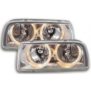 VW Vento (91-98) předn&iacute; světla ANGEL EYES, chrom