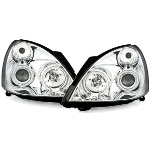 Předn&iacute; čir&aacute; světla Renault Clio III 01-05 CCFL, chrom