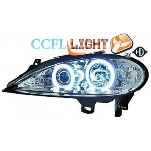 Předn&iacute; čir&aacute; světla Renault Megane 99-02 CCFL, chrom