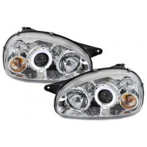 Čir&aacute; optika Opel Corsa B 3/5dv. 93-01 CCFL, chrom