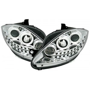 Předn&iacute; světla DEVIL EYES Seat Leon 05-09 &ndash; chrom