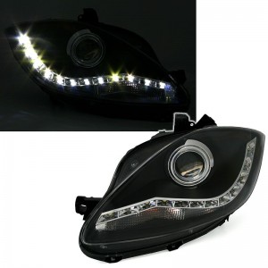Předn&iacute; světla Seat Leon 05-09 s denn&iacute;m sv&iacute;cen&iacute;m &ndash; čern&aacute;