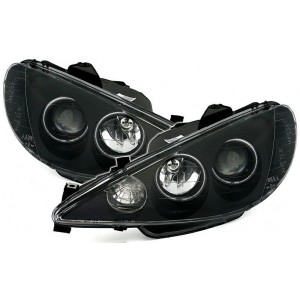 Čir&aacute; optika Peugeot 206 98-07 CCFL, čern&aacute;