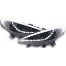 Předn&iacute; světla Peugeot 207 06-10 s denn&iacute;m sv&iacute;cen&iacute;m, čern&aacute;