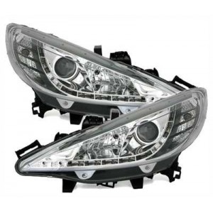 Předn&iacute; světla DEVIL EYES Peugeot 207 06-10, chrom