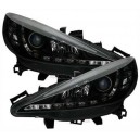 Předn&iacute; světla DEVIL EYES Peugeot 207 06-10, čern&aacute;