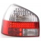 Zadní čirá světla Audi A3 8L 96-03 LED, červená/krystal