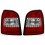Zadn&iacute; čir&aacute; světla Audi A4 B5 Avant 95-01 LED, červen&aacute;/krystal
