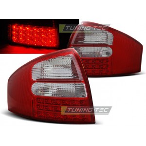 Zadn&iacute; čir&aacute; světla Audi A6 97-04 - LED, červen&aacute;/krystal