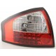 Zadní světla Audi A6 97-04 - LED, červená/krystal