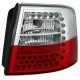 Zadní čirá světla Audi A6 Avant 97-05 LED, červená/krystal
