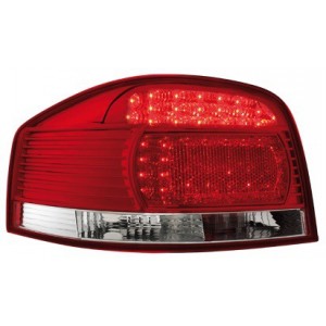 Čir&aacute; světla Audi A3 8P 03-09 &ndash; LED, červen&aacute;/krystal