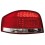 Čirá světla Audi A3 8P 03-09 – LED, červená/krystal