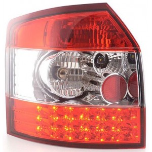 Čir&aacute; světla Audi A4 B6 8E Avant 01-04 &ndash; LED, červen&aacute;/krystal