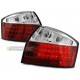 Zadní čirá světla Audi A4 8E Lim. 01-04 - LED, červená/krystal