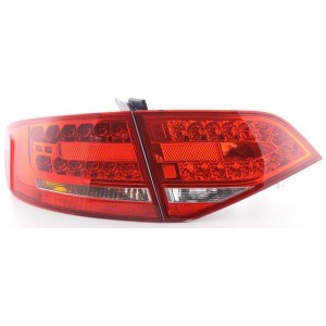 Čir&aacute; světla Audi A4 B8 8K Lim. 07-11 LED, červen&aacute;/krystal