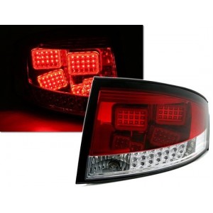 Zadn&iacute; čir&aacute; světla Audi TT (8N3/8N9) 98-05 LED, červen&aacute;/krystal
