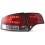 Zadní čirá světla Audi A4 B7 Lim. 04-08 - LED, červená/krystal