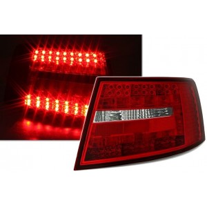 Čir&aacute; světla Audi A6 4F Lim. 04-08 LED, červen&aacute;/krystal