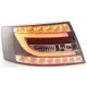 Zadní čirá světla Audi A6 C6 4F 04-08 LIGHT BAR LED, černá