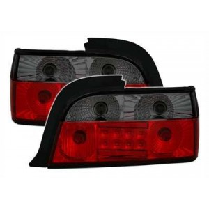 Zadn&iacute; čir&aacute; světla BMW E36 Coup&eacute; + Cabrio 92-98 &ndash; LED, červen&aacute;/kouřov&aacute;
