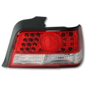 Zadn&iacute; čir&aacute; světla BMW E36 Lim. 92-98 &ndash; LED, červen&aacute;/krystal