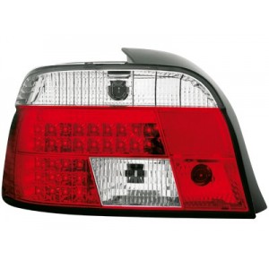 Zadn&iacute; čir&aacute; světla BMW E39 95-00 &ndash; LED, červen&aacute;/krystal