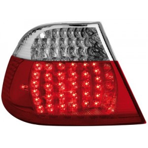 Zadn&iacute; čir&aacute; světla BMW E46 Coup&eacute; 99-03 &ndash; LED, červen&aacute;/krystal