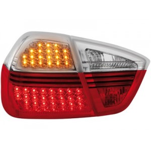 Zadn&iacute; čir&aacute; světla BMW E90 3er Lim. 05-08 &ndash; LED, červen&aacute;/krystal