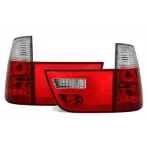 Zadn&iacute; čir&aacute; světla BMW X5 00-02 &ndash; červen&aacute;/krystal