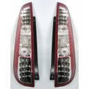 Zadní čirá světla Ford Fiesta MK6 03-06 3dv. – LED, červená/krystal