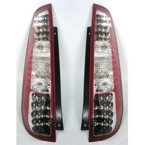 Zadn&iacute; čir&aacute; světla Ford Fiesta MK6 03-06 3dv. &ndash; LED, červen&aacute;/krystal