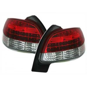 Čir&aacute; světla Peugeot 206 98-09 &ndash; LED, červen&aacute;/krystal