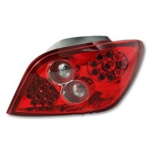 Čir&aacute; světla Peugeot 307 01-08 &ndash; LED, červen&aacute;/krystal