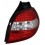 Zadní čirá světla Renault Clio 05-09 - LED, červená/krystal