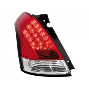 Čir&aacute; světla Suzuki Swift 05-09 &ndash; LED, červen&aacute;/krystal