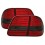 Zadní čirá světla Mercedes Benz W210 T-Model – LED, červená/kouřová