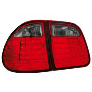 Čirá světla Mercedes Benz W210 T-Model – LED, červená/kouřová