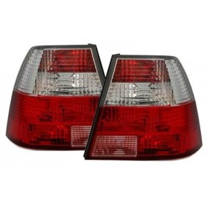 Zadn&iacute; čir&aacute; světla VW Bora 99-05 &ndash; červen&aacute;/krystal